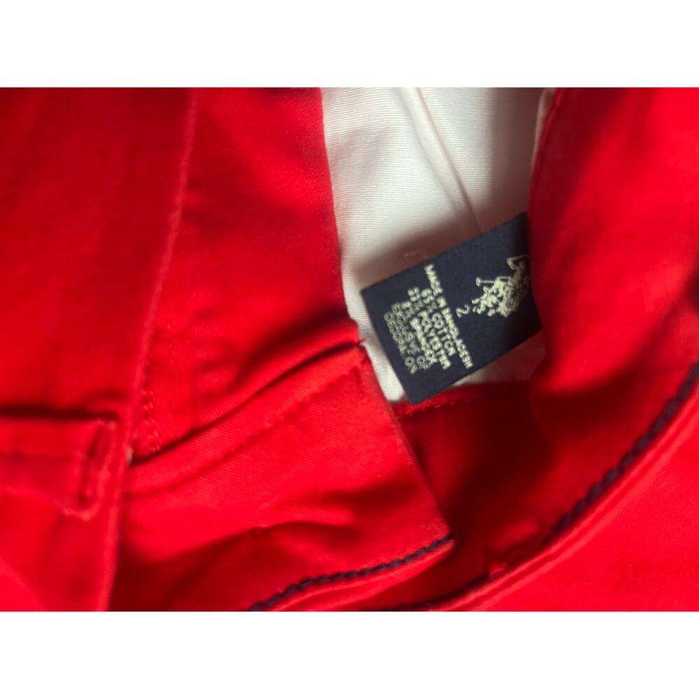 U.S. Polo Assn. classic chino shorts women Sz. 2 red cotton blend NWT - Picture 3 of 6